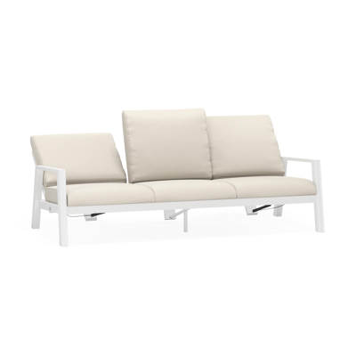 Cirello loungebank 3-zit in wit aluminium met lopi marble all weather sunbrella® luxe kussen