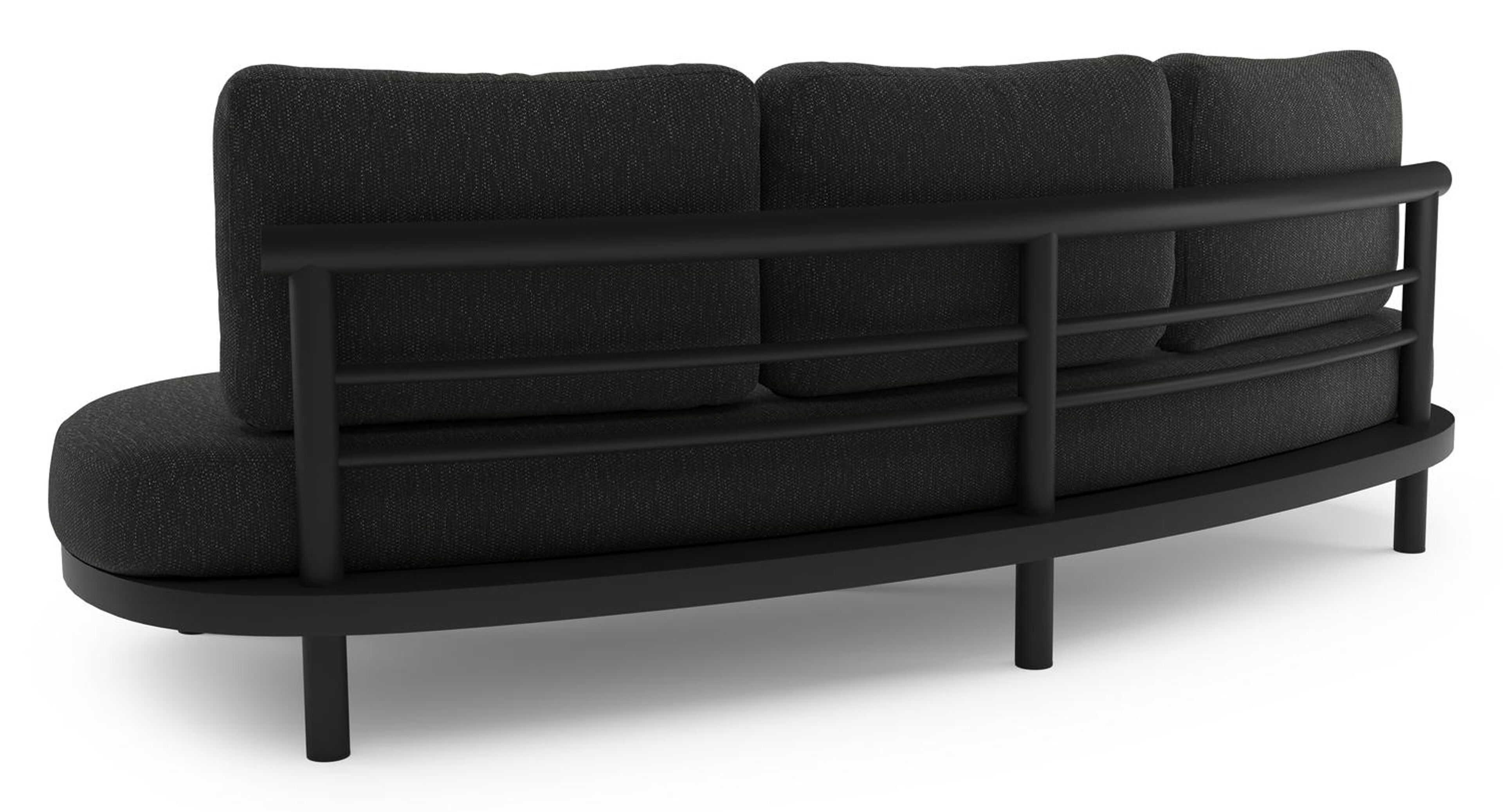 Lindo loungeset in zwart aluminium met sky black weather+ softtouch kussens en loungetafel