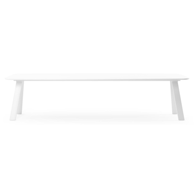 Cesano tuintafel in wit aluminium en volkeramiek arctic white - L 315 x B 115 x H 75 cm
