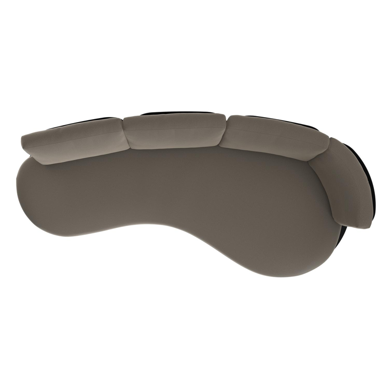 Donato loungebank in zwart aluminium met natte carbon beige all weather sunbrella® luxe kussen