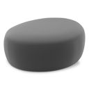 Pouf Amico en Natte Charcoal Chine All Weather Sunbrella® Luxe