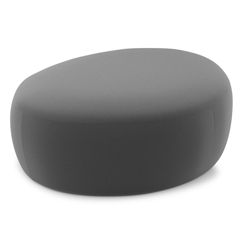 Pouf Amico en Natte Charcoal Chine All Weather Sunbrella® Luxe