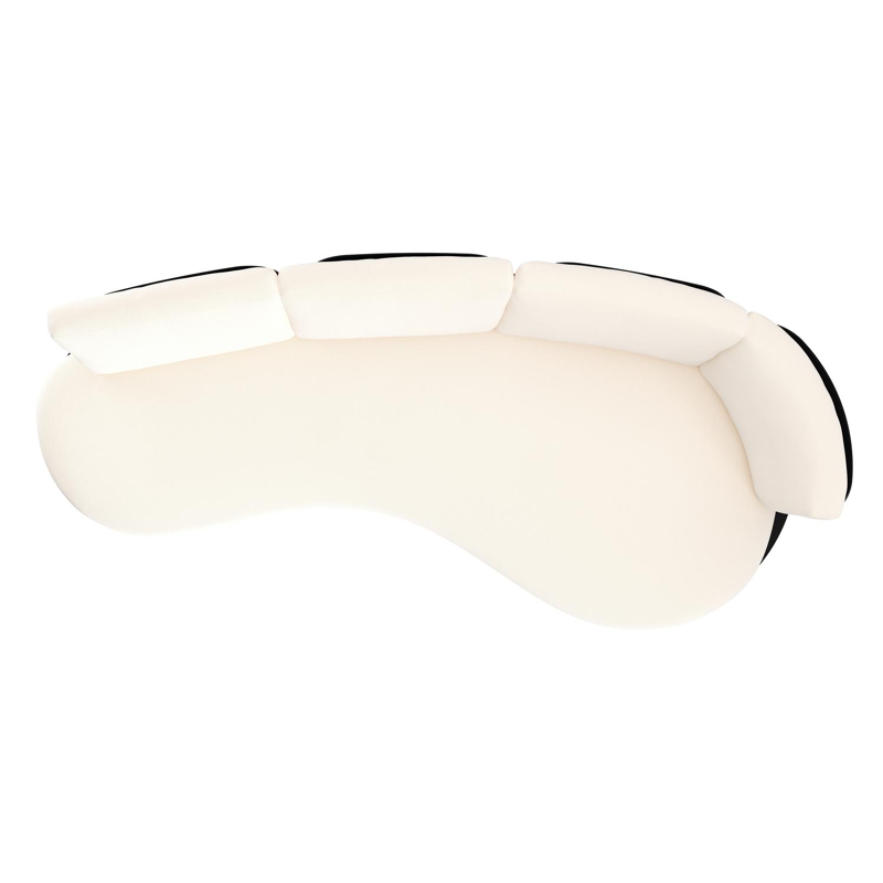 Donato loungebank in zwart aluminium met lopi snow all weather sunbrella® luxe kussen