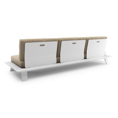 Cesano loungeset in wit aluminium met althea camel all weather Cosytica kussen