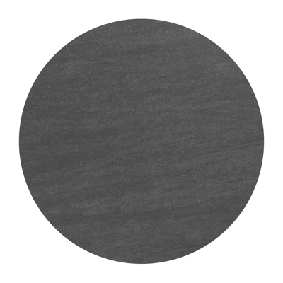 Fano tuintafel rond in wit aluminium en volkeramiek Basalt Black - Dia. 110 x H 75 cm