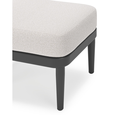 Pouf Orso en aluminium noir et coussins en all weather solica Ego Eggshell