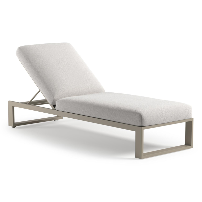 Verato verstelbaar ligbed in beige aluminium met soul optik all weather solica