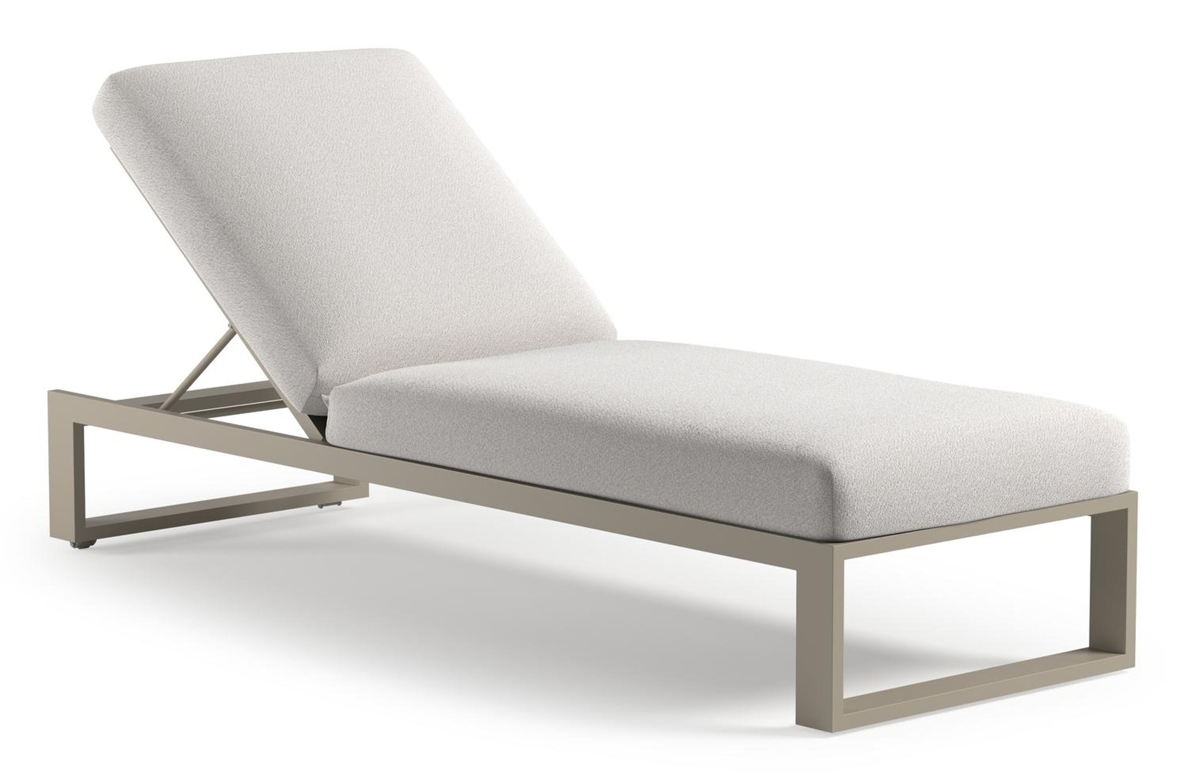 Verato verstelbaar ligbed in beige aluminium met soul optik all weather solica