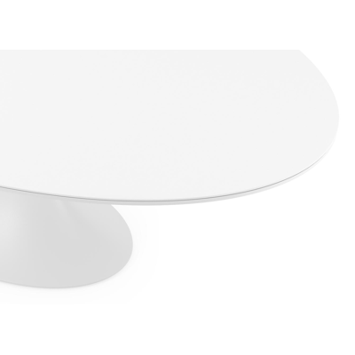 Fano tuintafel ovaal in wit aluminium en volkeramiek arctic white - L 240 x B 135 x H 75 cm