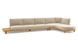 Chaise longue links + 3-zit