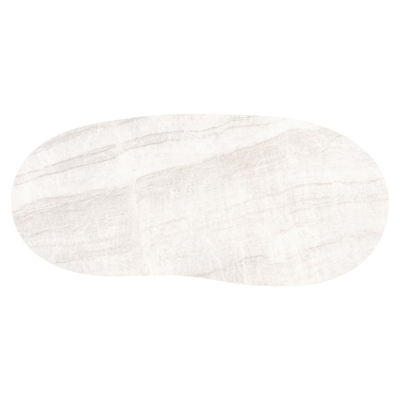 Amico tuintafel organisch in wit aluminium en volkeramiek Taj Mahal - L 240 x B 110 x H 73.5 cm