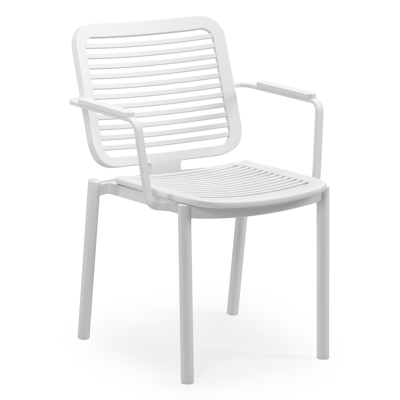 Fano stapelbare tuinstoel in wit aluminium