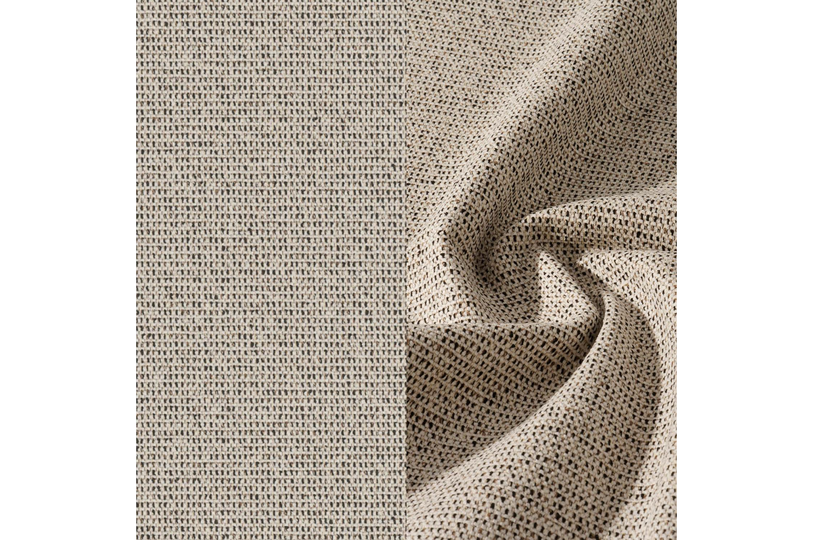 Lupino loungeset in beige aluminium en beige verticaal geweven luxe vlakke brede rope met firenze sand all weather solica kussen