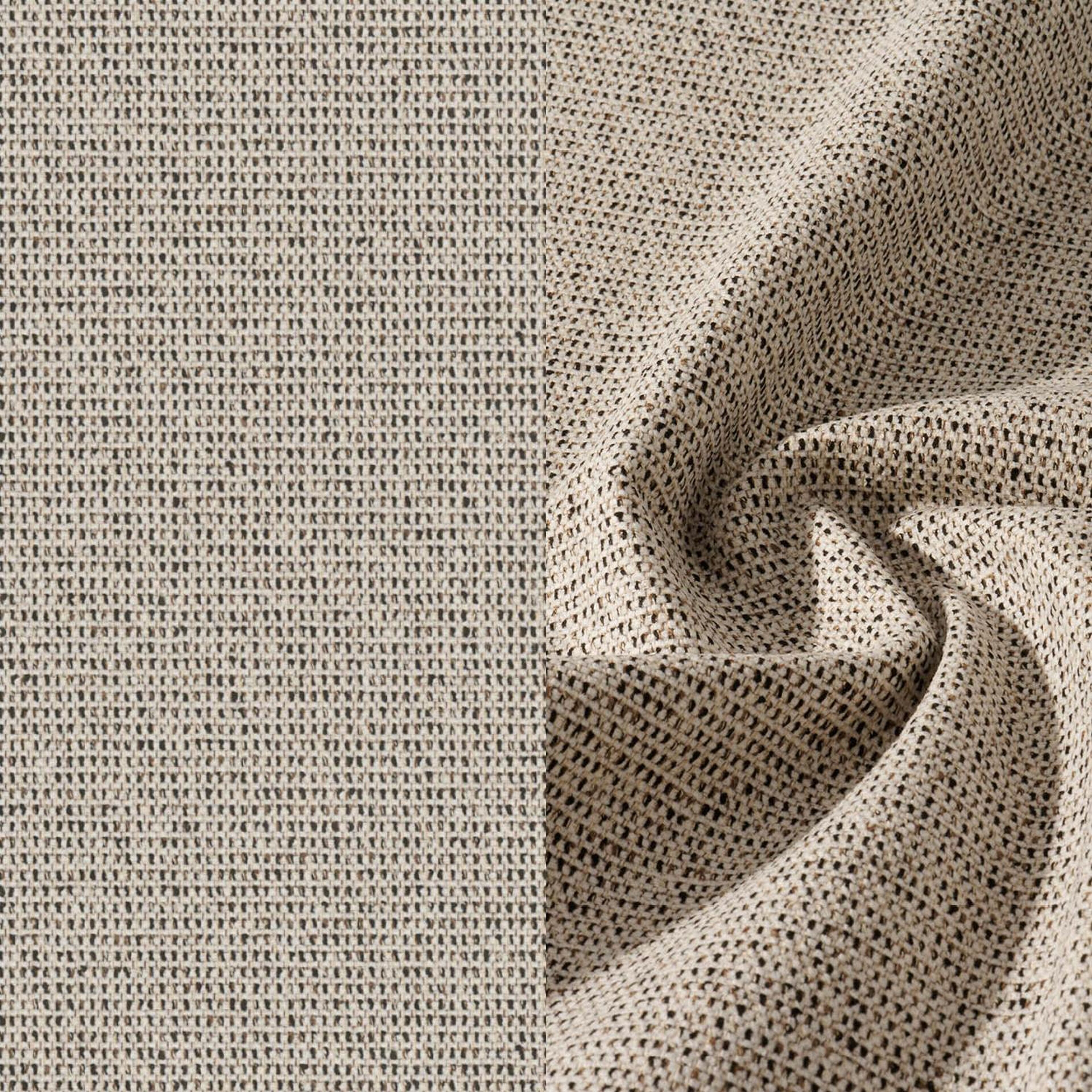 Lupino loungebank in beige aluminium en beige verticaal geweven luxe vlakke brede rope met firenze sand all weather solica kussen