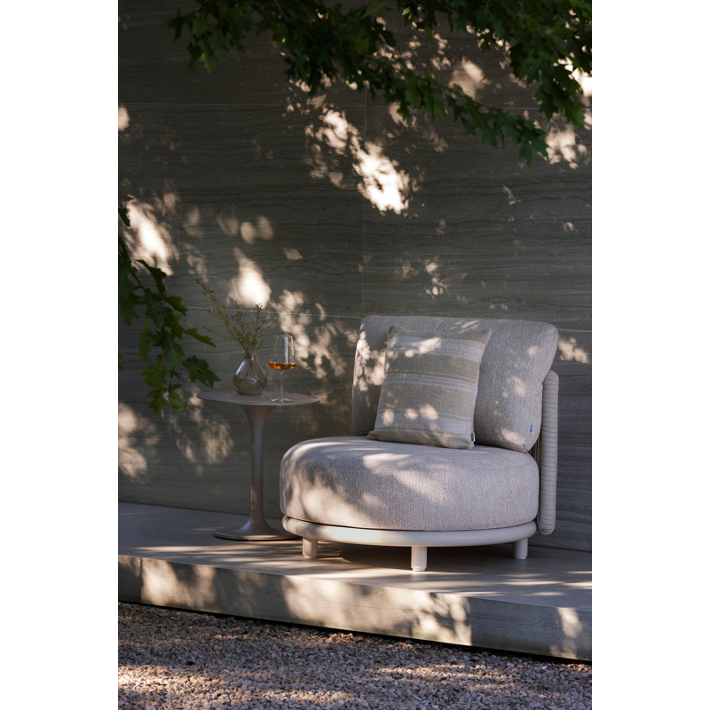 Fano bijzettafel in beige aluminium - Dia. 43 x H 49 cm