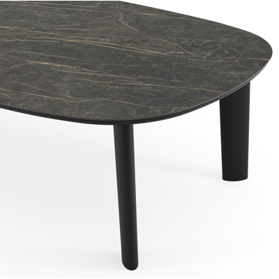 Amico tuintafel bombo xl in zwart aluminium en volkeramiek Black Obsession - L 270 x B 148 x H 73.5 cm