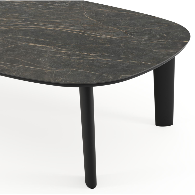 Amico tuintafel bombo xl in zwart aluminium en volkeramiek Black Obsession - L 270 x B 148 x H 73.5 cm
