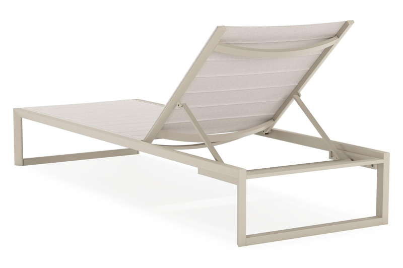 Cirello verstelbaar ligbed in beige aluminium en beige comfort textilene