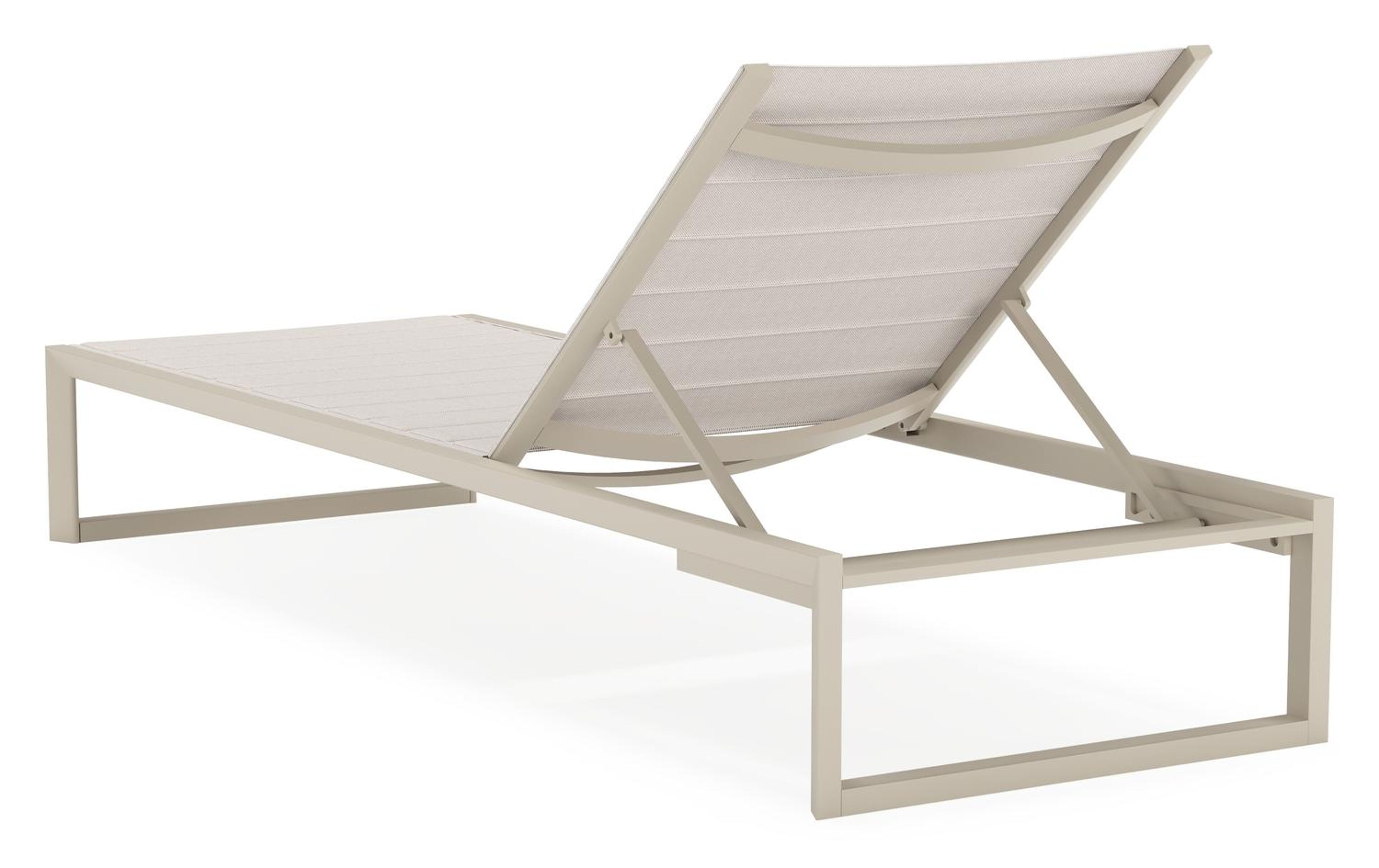 Cirello verstelbaar ligbed in beige aluminium en beige comfort textilene