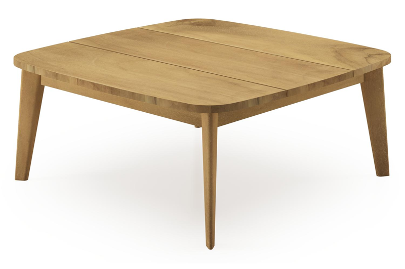 Lacrima loungetafel in teak - L 90 x B 90 x H 37 cm