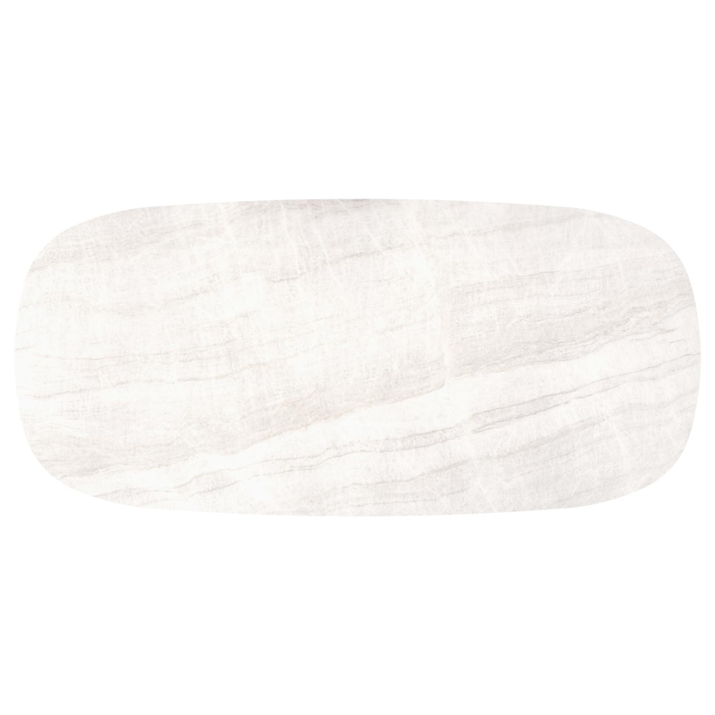 Amico tuintafel bombo xl in wit aluminium en volkeramiek Taj Mahal - L 320 x B 148 x H 73.5 cm