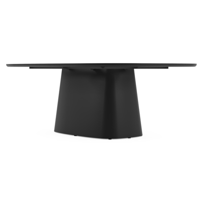 Amico tuintafel bombo xl in zwart aluminium en volkeramiek Colorado Dunes - L 210 x B 148 x H 73.5 cm