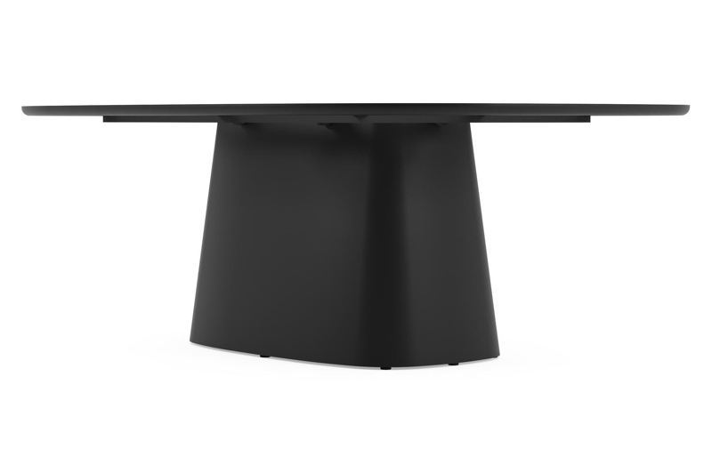 Amico tuintafel bombo xl in zwart aluminium en volkeramiek Colorado Dunes - L 210 x B 148 x H 73.5 cm