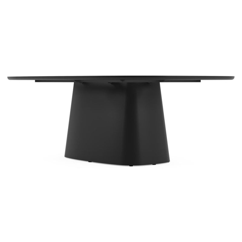 Amico tuintafel bombo xl in zwart aluminium en volkeramiek Taj Mahal - L 210 x B 148 x H 73.5 cm