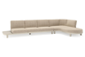Chaise longue links + 3-zit