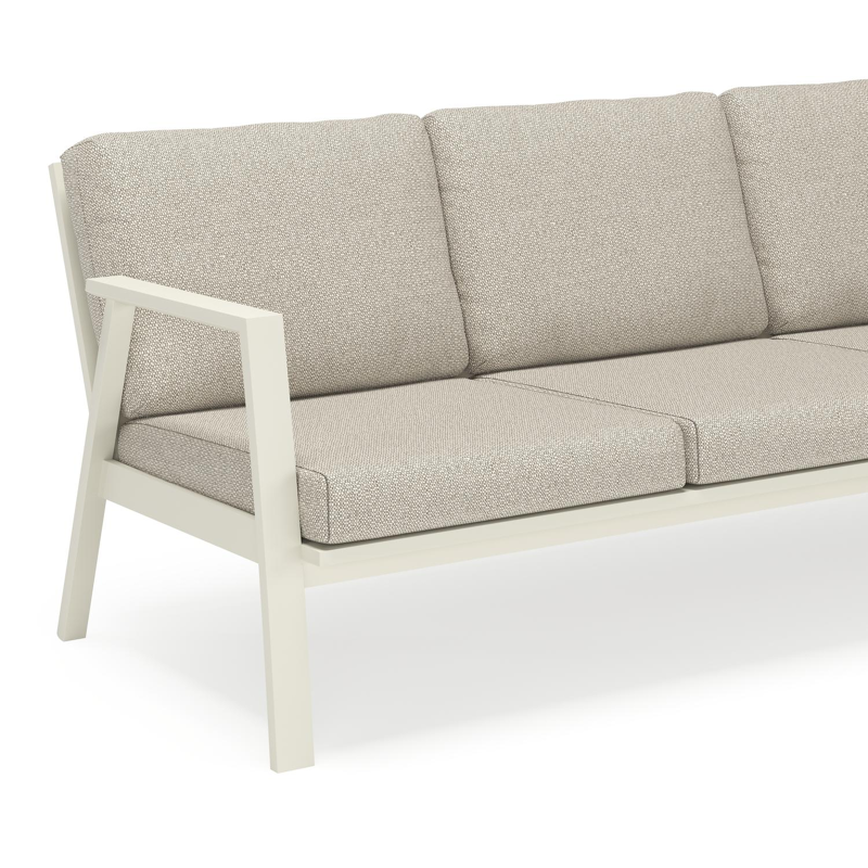 Avila loungehoek in beige aluminium met twilight granite weather+ softtouch kussens