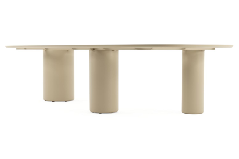 Amico tuintafel bombo xl in beige aluminium en volkeramiek Taj Mahal - L 320 x B 148 x H 73.5 cm