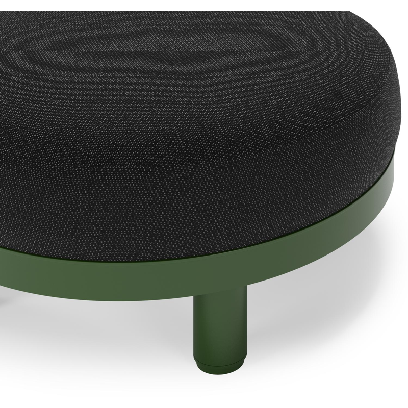 Donato lounge poef in groen aluminium met all weather sunbrella® luxe Lopi Baribal kussen