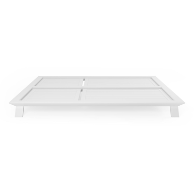 Cesano verstelbaar dubbel ligbed in wit aluminium met catania sand all weather cosytica kussen