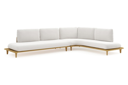 Chaise longue links + 3-zit