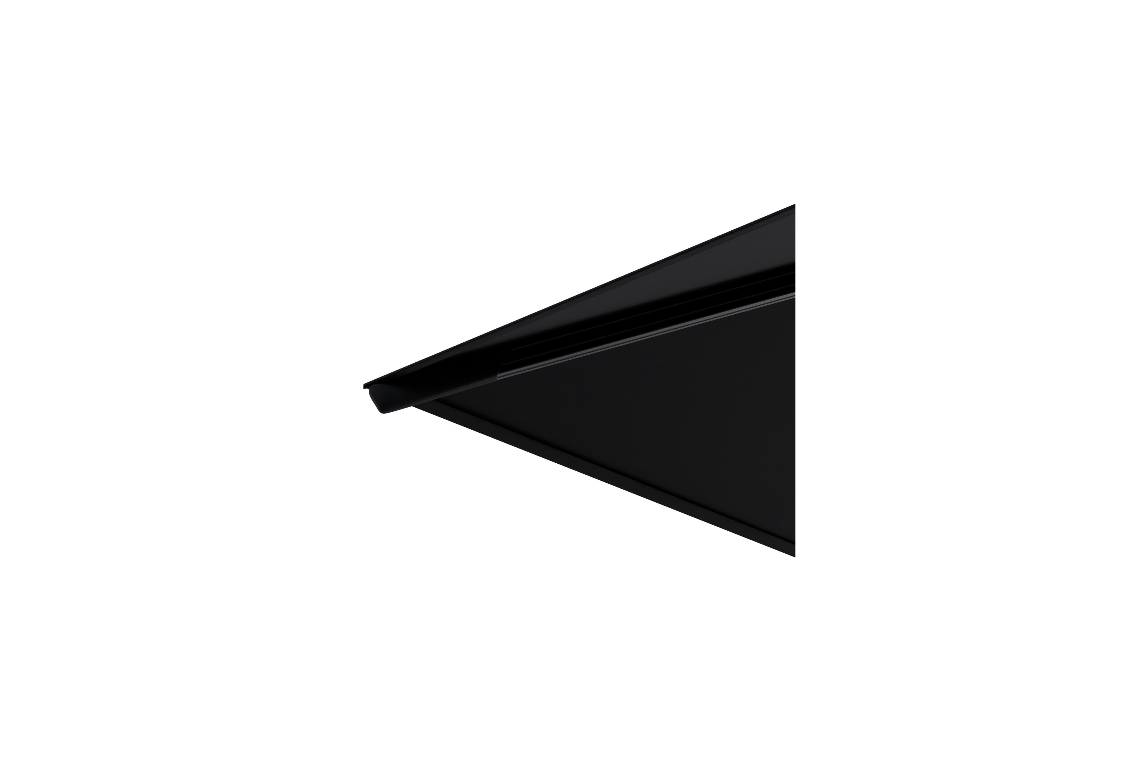 Avola zweefparasol met tiltfunctie in zwart aluminium met zwart all weather sunbrella® premium parasoldoek - L1: 300 x L2: 300 cm met parasolvoet Pedito 120 kg