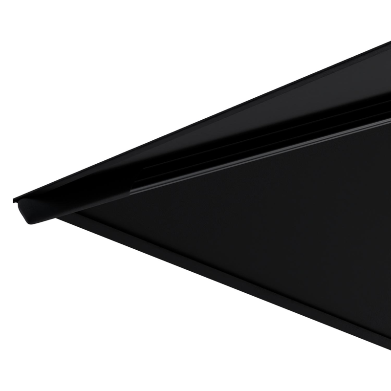 Parasol pendant Avola avec fonction tilt en aluminium noir avec toile de parasol en all weather sunbrella® premium noir - Larg1 300 x Larg2 300 cm (sans pied de parasol)