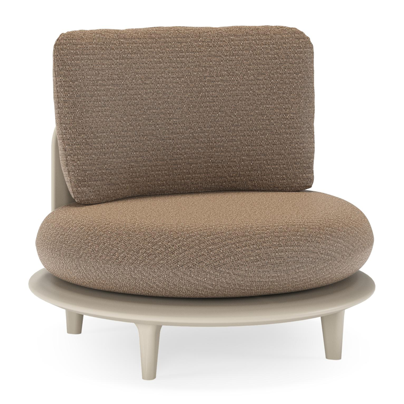Bomero loungestoel in beige aluminium met firenze bamboe all weather solica kussen