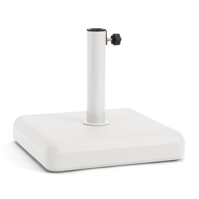 Pied de parasol Quadro en béton blanc de 35 kg