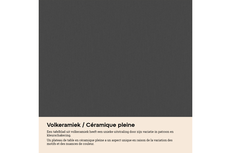 Organo tuintafel organisch in zwart aluminium en volkeramiek nero black - L 320 x B 120 x H 74 cm