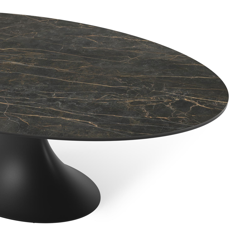 Fano tuintafel in zwart aluminium en volkeramiek black obsession - L 240 x B 135 x H 75 cm