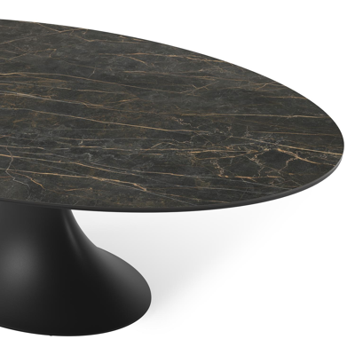 Table de jardin Fano en aluminium noir et céramique pleine black obsession - Lg 240 x Larg. 135 x H 75 cm