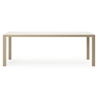 Varese tuintafel rechthoekig in beige aluminium en sintered stone Crema minerale - L 220 x B 92 x H 73.5 cm