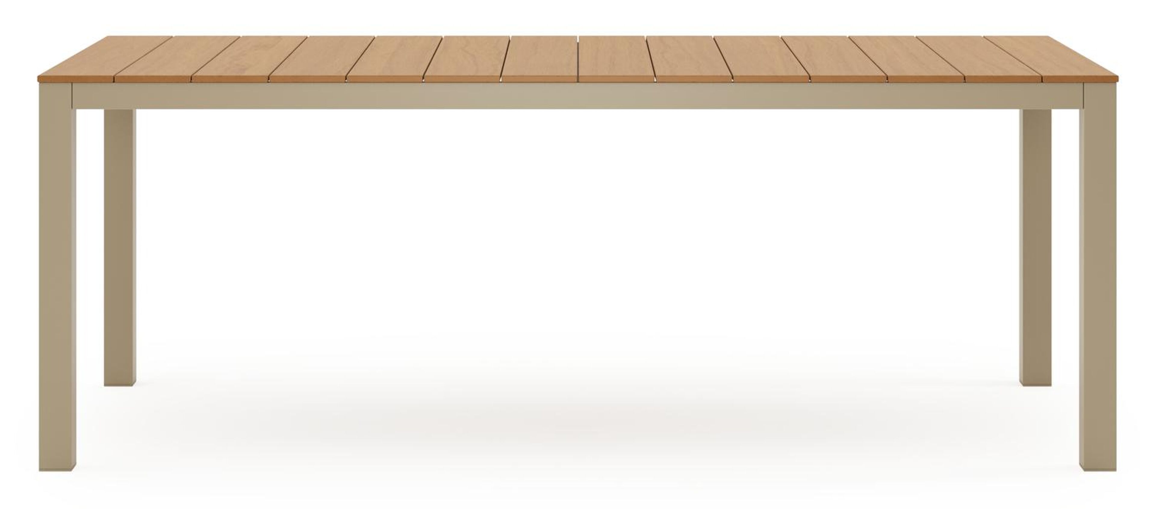 Toma tuinset in beige aluminium en polywood met 6 Paco tuinstoelen