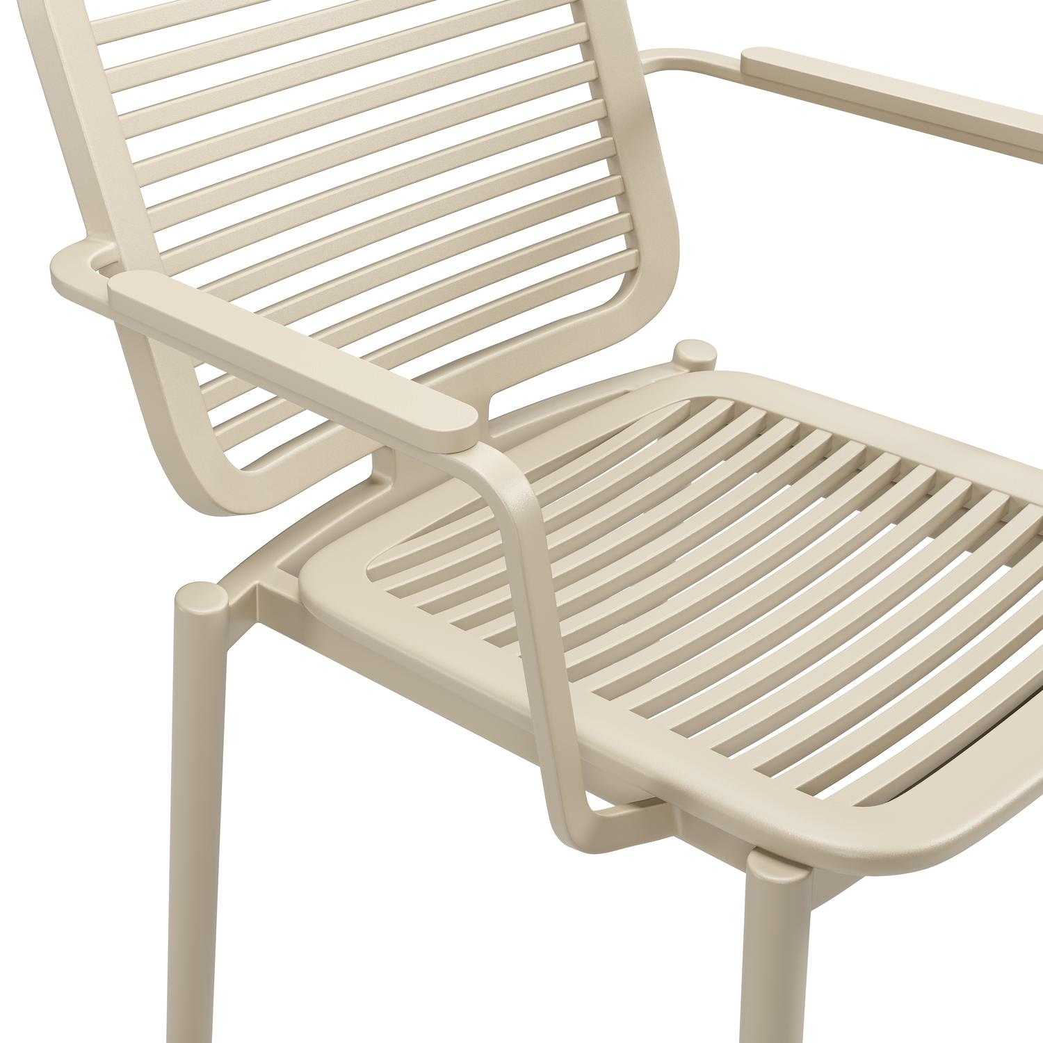 Chaise de jardin Fano en aluminium beige