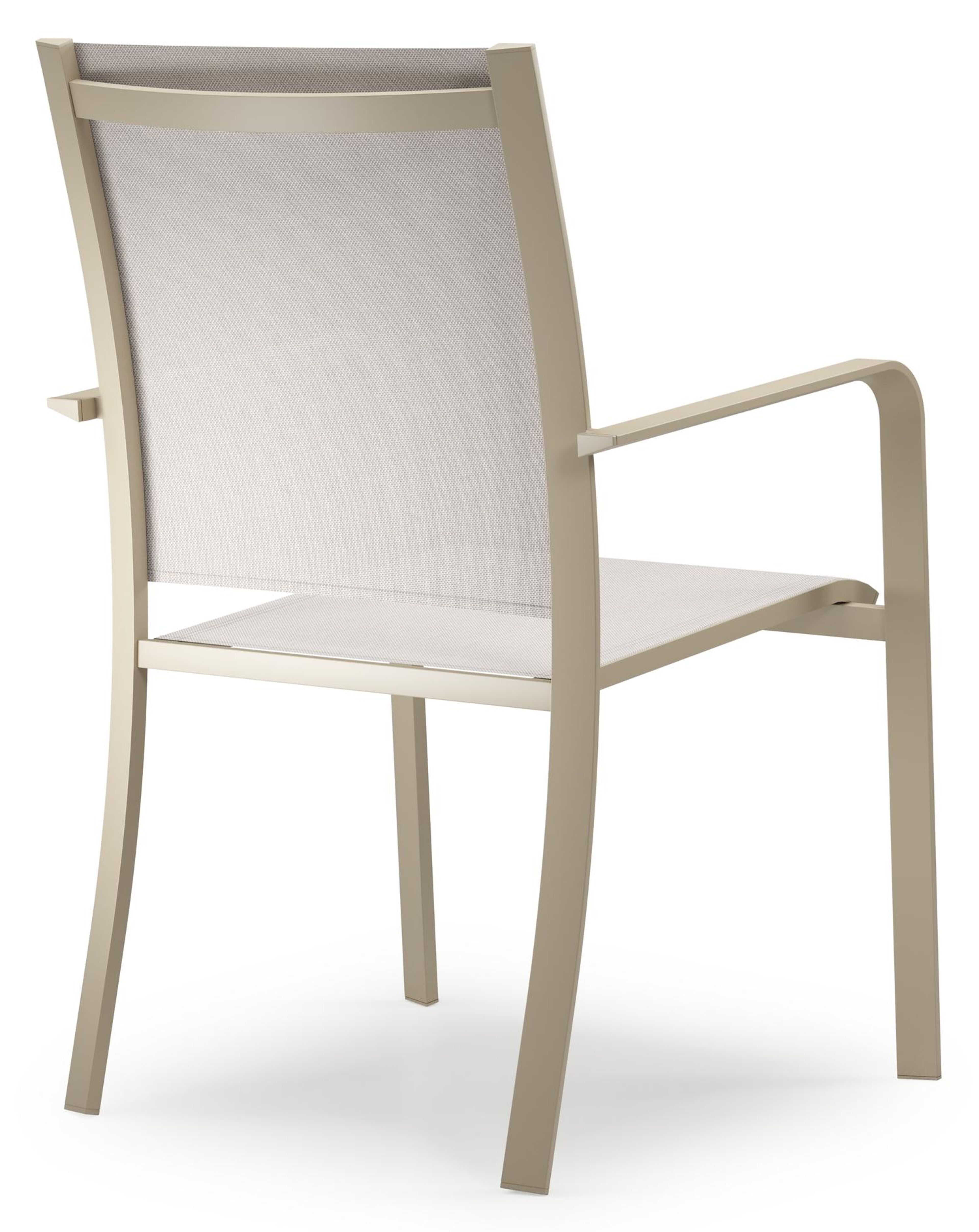 Calobra tuinstoel in beige aluminium en beige single textilene