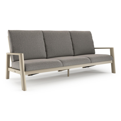 Cirello loungebank in beige aluminium met chartres drizzle all weather sunbrella® luxe kussen