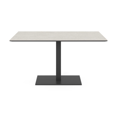 Table de jardin Piemonte en aluminium noir et céramique pleine shilin - Lg 140 x Larg. 80 x H 72,5 cm