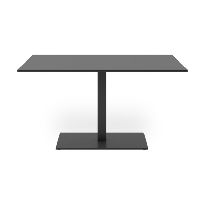 Piemonte kantelbare tuintafel in zwart aluminium en volkeramiek nero black - L 140 x B 80 x H 74 cm