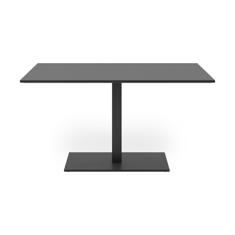 Piemonte kantelbare tuintafel rechthoekig in zwart aluminium en volkeramiek nero black - L 140 x B 80 x H 73 cm