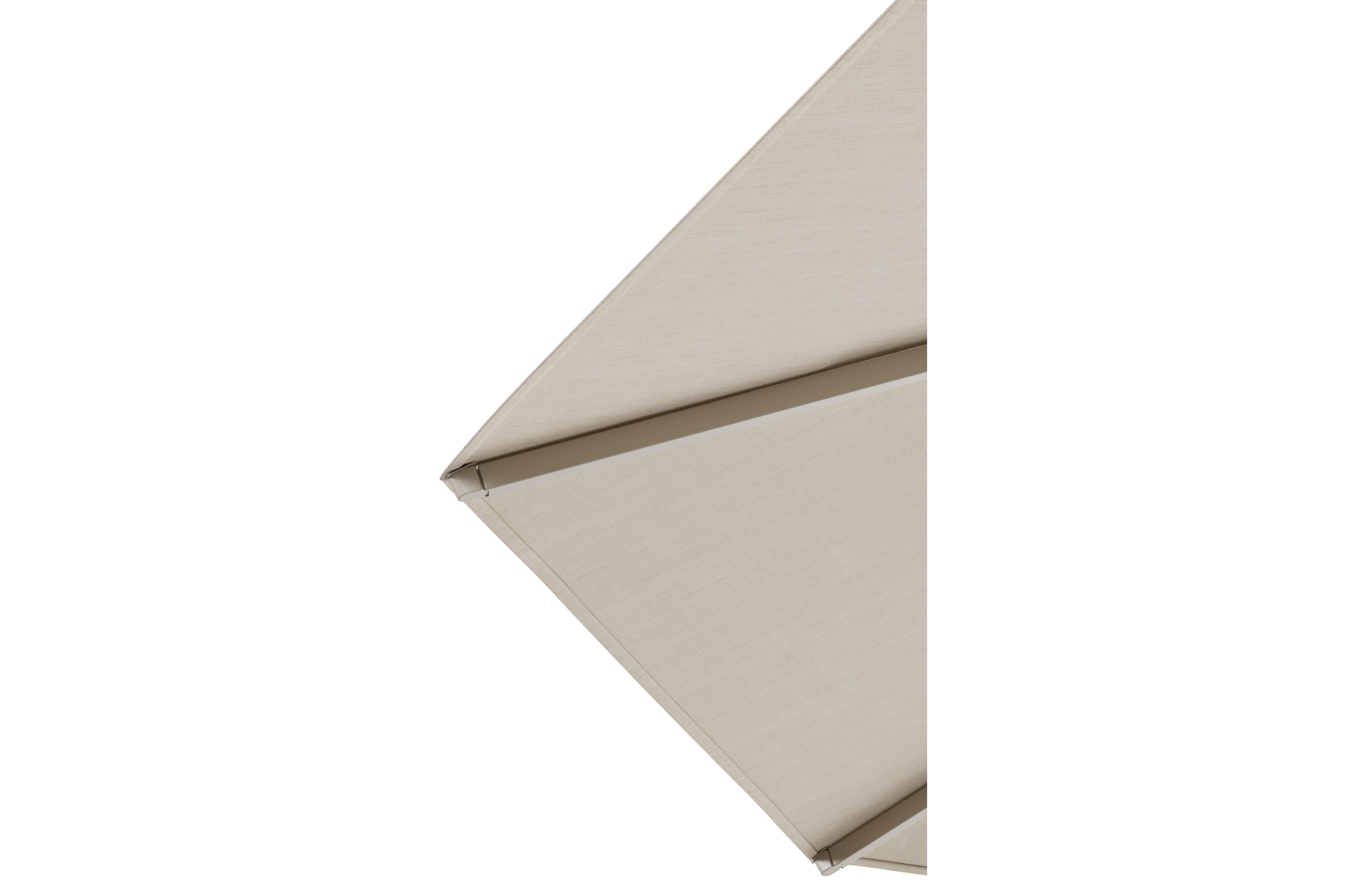 Umbria staanparasol in beige aluminium en All Weather Sunbrella beige parasoldoek - Dia. 250 cm (zonder voet)